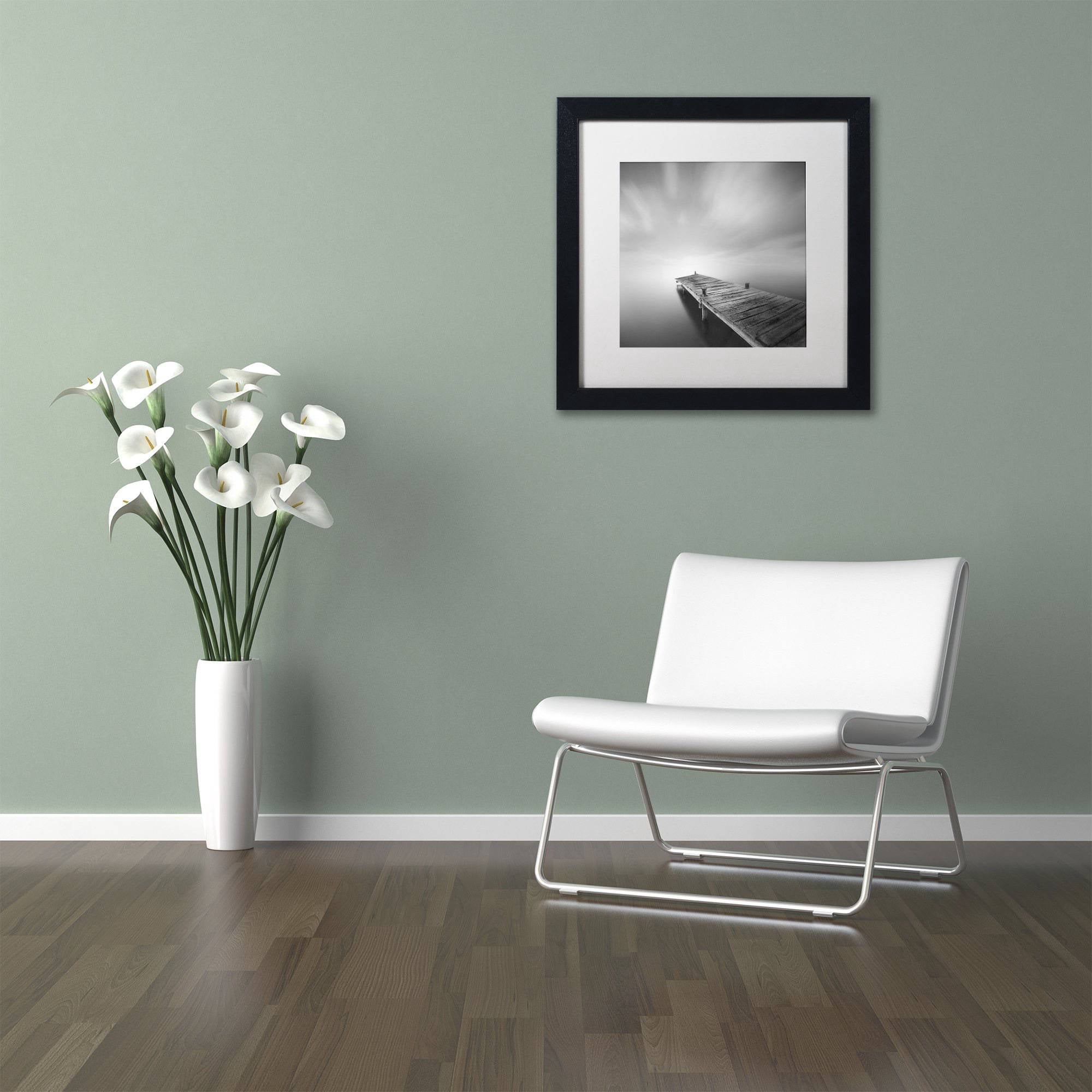 Trademark Fine Art "Destiny IVb" Canvas Art by Moises Levy White Matte, Black Frame