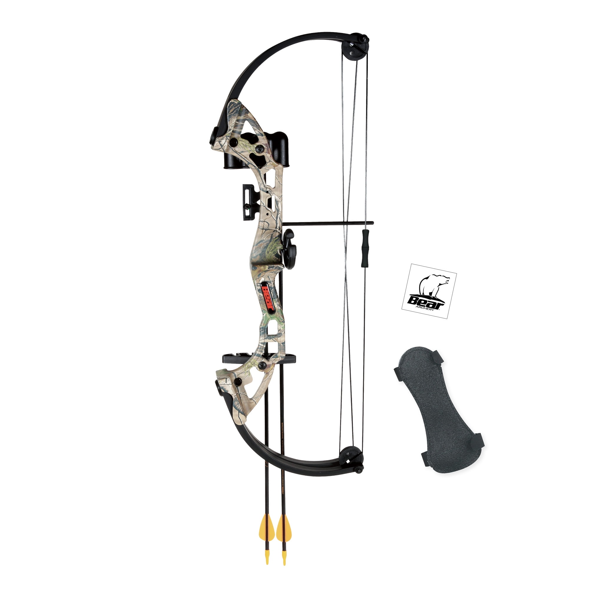 Bear Archery Brave Youth Bow Includes Whisker Biscuit, Arrows, Armguard