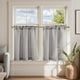 thumbnail image 1 of Cortinas Jinchan de lino para cocina, 60 cm de longitud, a rayas, 2 paneles, 1 of 9