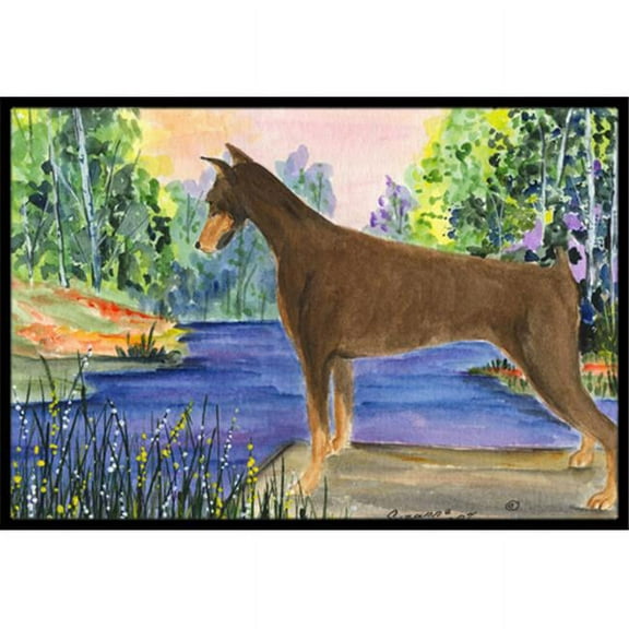 18 x 27 in. Doberman Indoor Outdoor Mat