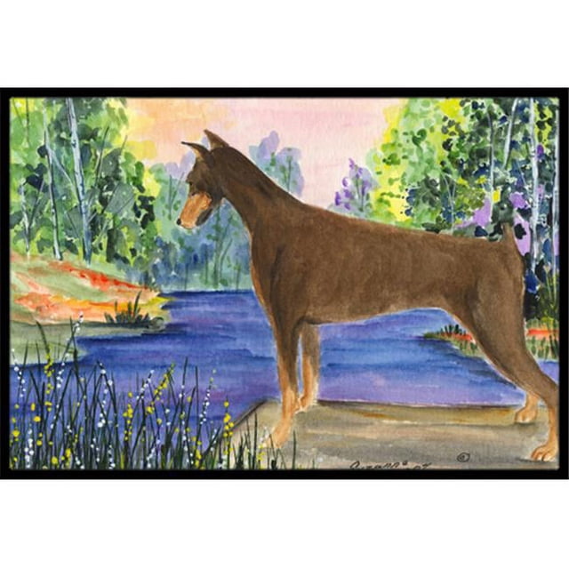 Carolines Treasures SS8066MAT Tapis d'Extérieur Intérieur Doberman 18 x 27 Po