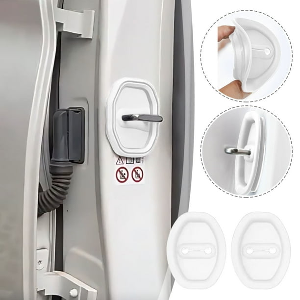 Almohadilla de Protección para Cerradura de Puerta de Coche, Almohadilla Amortiguadora de Puerta, Pegatina de Colisión Gruesa, Funda de Goma para Cerradura de Puerta, 2 Piezas