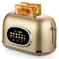thumbnail image 1 of Roter Mond 2 Slice Toaster Smart Touch Screen, Retro Stainless Steel Bread Toaster with Digital Timer, Sleep Mode, Bagel, Cancel, and Defrost Functio, 1 of 9