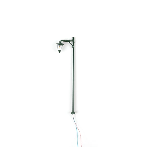 Bearachild 1:87, lámpara de calle de de arena, modelo de lámpara, altura ajustable, bombilla de luz de poste en miniatura, manualidades DIY para Artesanía Verde/Blanco cálido Bearachild HA066598-04