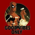 thumbnail image 2 of Women's Marvel Deadpool Good Vibes Only  Graphic Tee Red X Large, 2 of 4