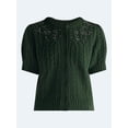 thumbnail image 5 of Free Assembly Women's and Women’s Plus Embellished Cable Knit Cardigan, Midweight, XS-4X, 5 of 7
