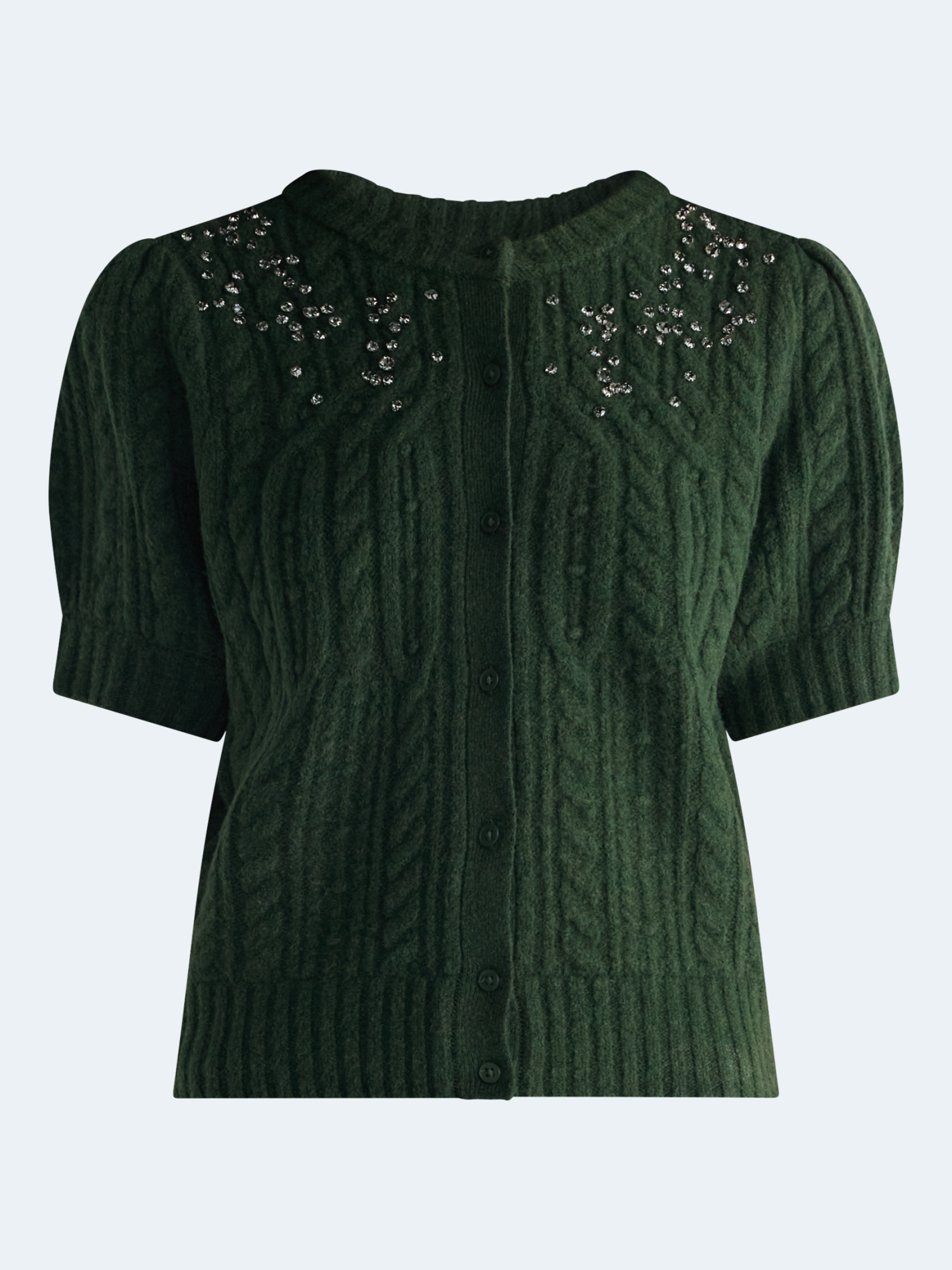 Free Assembly Women's Embellished Cable Knit Cardigan photo 5