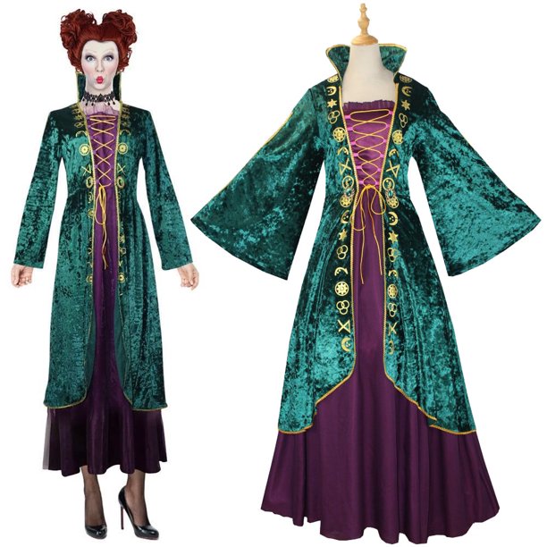 Sanderson Sisters Princess Cosply Halloween Witches Girl Hocus Pocus