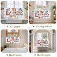 thumbnail image 6 of Laundry Room Tier Curtains, Cartoon Washday Washing Machine Clothes Light Filtering Kitchen Curtains, 2Pcs Rod Pocket Half Window Treatments Panels for Sink Cafe Cabinet Camper 27.5x24 Inches, 6 of 9