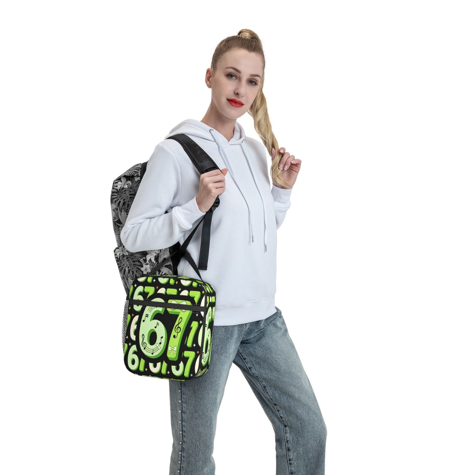 Lunch Bag For Women Men Insulated Portable Lunch Box Bento Box Office Picnic Travel Cooler Bag Number 67 Musical Note