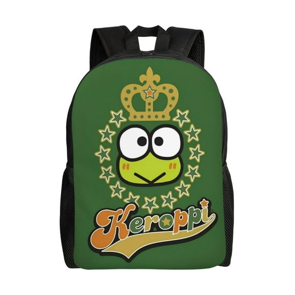 Keroppi Backpack Lightweight Daypack Large Capacity Travel Work School Back Pack Novelty Computer Bag Laptop Bag