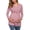 Pink, variant on SEMPAI Long Sleeve Maternity Nursing Top for Women Casual V Neck Button Up Blouse Soft Cotton Drawstring Pregnancy Shirts
