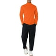 thumbnail image 2 of INSPIRE CHIC Men's Sweaters Pullover Turtle Neck Long Sleeve Stretchy Slim Fit Tops 42 Orange, 2 of 7
