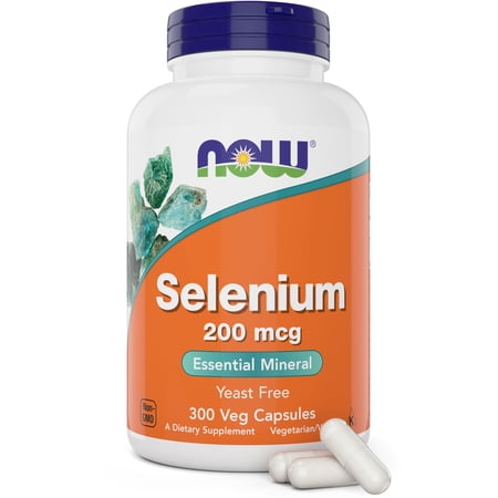 Now Foods Selenium 200mcg Capsules, 300 Count - L Selenomethionine Mineral Supplement For Women & Men - Veg Caps, Non-GMO, Vegan Friendly, Yeast-Free