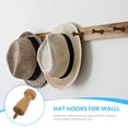 thumbnail image 6 of Hook up 4 Pcs Coat Hooks Wall Mounted Hat Hangers for Heavy Duty Clothes Rack Keys Decorative Wood, 6 of 6