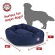thumbnail image 4 of Majestic Pet | Poly/Cotton Bagel Pet Bed For Dogs, Blue, Large ShopWise Round, 4 of 7
