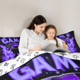 thumbnail image 5 of Manfei Cartoon Game Console Bedding Comforter Set for Boys, Black Purple Gamepad Twin Comforter Sets, Cartoon Snowflake Reversible Bedding Set, Ultra Soft Home Decor, 2pcs, 5 of 8