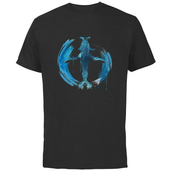 Avatar: The Way of Water Tulkun Tribal Art Circle - Short Sleeve Cotton T-Shirt for Adults - Customized-Black