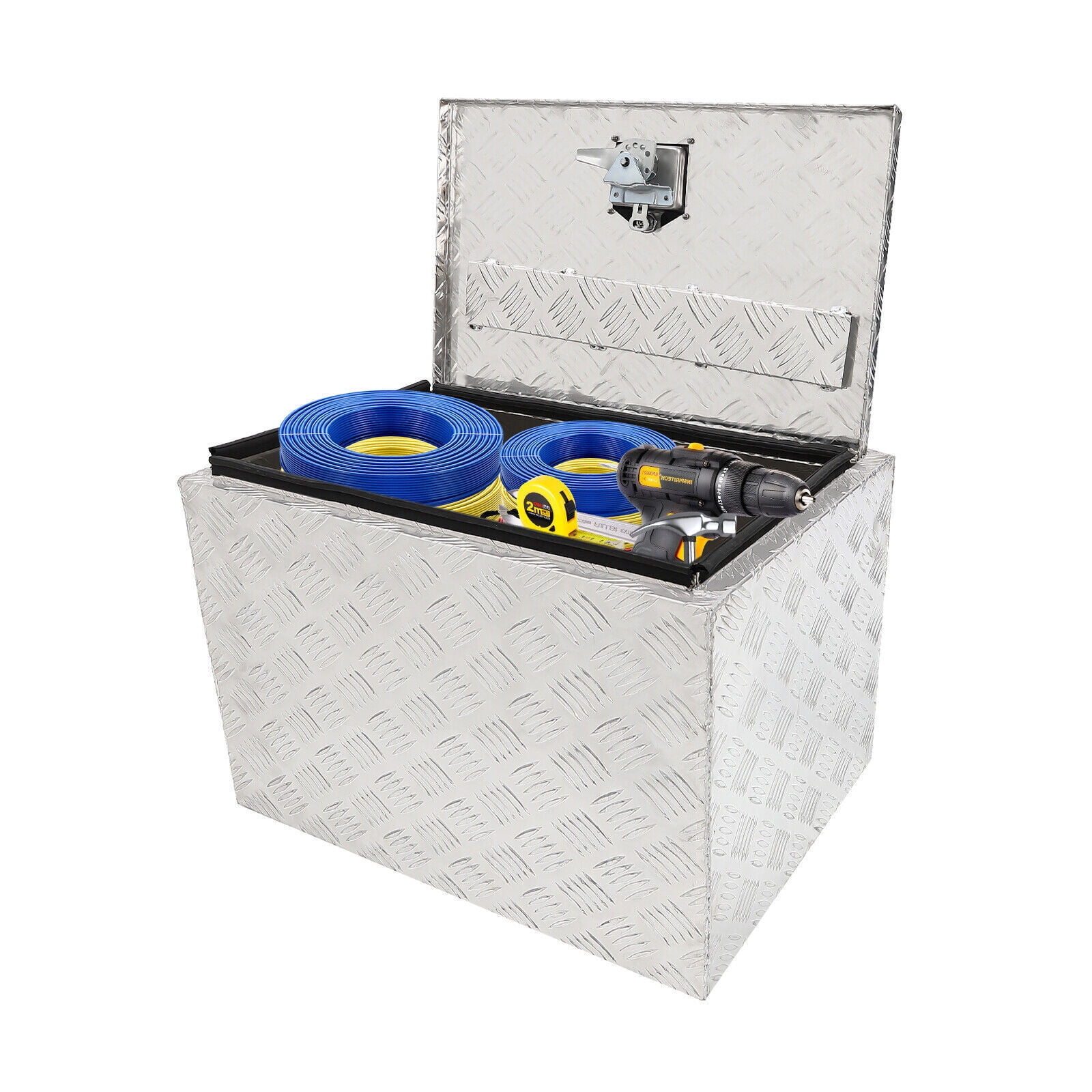 24"Aluminum Tool Underbody Box, Aluminum Diamond Plate Tool Underbody