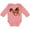 Mauve, variant on Wild mustang horse galloping Boys or Girls Long Sleeve Baby Bodysuit