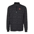 thumbnail image 2 of Men's Cutter & Buck  Black Richmond Flying Squirrels Big & Tall Traverse Camo Print Stretch Quarter-Zip Pullover Top, 2 of 3