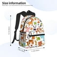 thumbnail image 2 of Yield Animal Cartoon Style Print Backpack for Women Men, Lightweight Casual Travel Daypack, Classic Basic College Backpack, Middle School Bag, 2 of 5