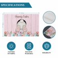 thumbnail image 6 of Easter Bunny Placemats Set of 8, Colorful Eggs Cute Rabbit Pink Country Wooden Placemats for Dining Table, Place Mats for Kitchen Tabletop, Waterproof Wipeable Dining Table Mats Set, 6 of 9