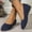 #042-Blue, variant on Women's Wedge Heels - Fashion Casual Spring Summer New Solid Color Versatile Low-Cut for Everyday Wear