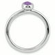 Argent Sterling Empilable Expressions Ovale Rose Tourmaline Bague Taille 7 – image 2 sur 3