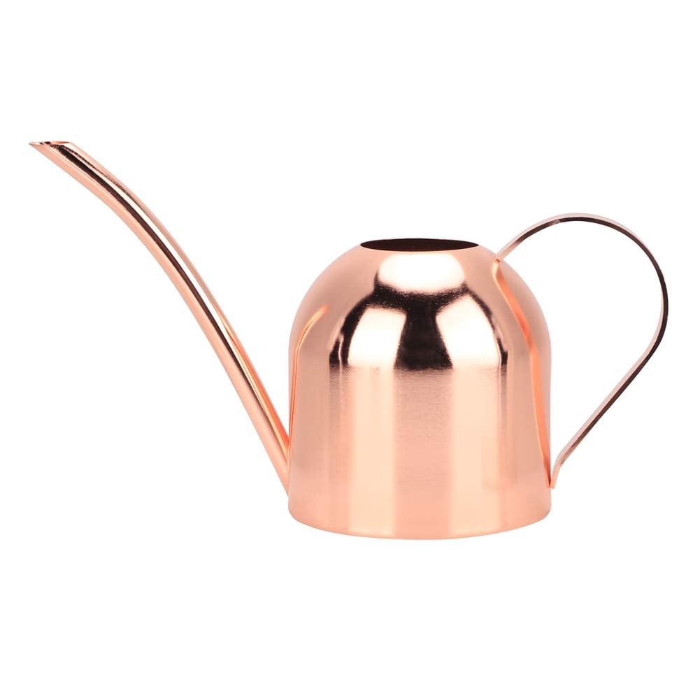 500 ml Stainless Steel Watering Can, Watering Can with Long Spout, for Indoor and Outdoor Indoor Plants (Gold) - ROSE GOLD
