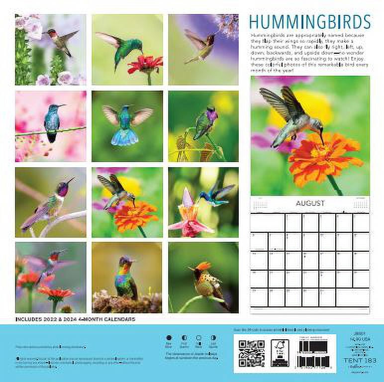 2023-12 Month Calendar- Hummingbirds 12x12 Hanging Wall Calendar by DaySpring