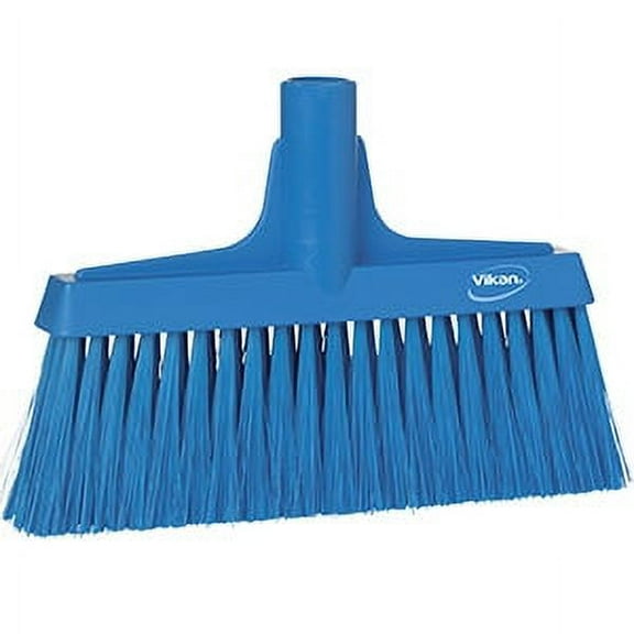 Vikan 10" Upright Broom- Soft/Stiff - Blue (3 Units)