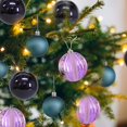 thumbnail image 4 of Lyacmy 24 Pcs Christmas Ball Ornaments Set, 4in & 2.4in Purple Shatterproof Ball Hanging Ornament with Pre-Tied Strings for Christmas Tree Decorations, 4 of 7