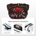 thumbnail image 5 of Kdxio Wolf With Wildflowers Crossbody Double Layer Waist Bag Belt Bag for Unisex Fanny Pack Fashion Waist Packs for Hiking Running Shopping Traveling, 5 of 9
