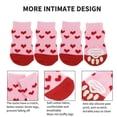 thumbnail image 3 of Unique Bargains Dog Socks Non-Slip Heart Pattern Socks 4 Pcs Pink S, 3 of 7