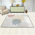 thumbnail image 2 of XMXT Indoor Area Rug, Abstract Elements Decoration Non-Slip Polyester Rugs for Living Room, 72 x 48 inches, 2 of 9