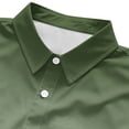 thumbnail image 7 of LYSMORA Mens Lapel Long Sleeve Western Cowboy Button Down Shirt Dual Snap Chest Pockets Solid Woven Casual Shirt, 7 of 7
