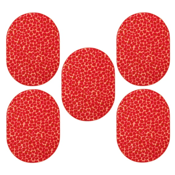 Furnish My Place Cheetah Big Cat Area Rug, Animal Print Area Rug, Indoor Area Rug, Home Decor Rug, Elegant Designed Rug, Pet-Friendly Rug, Animal Inspired Design Rug, 2' x 4' Oval - Set of 5