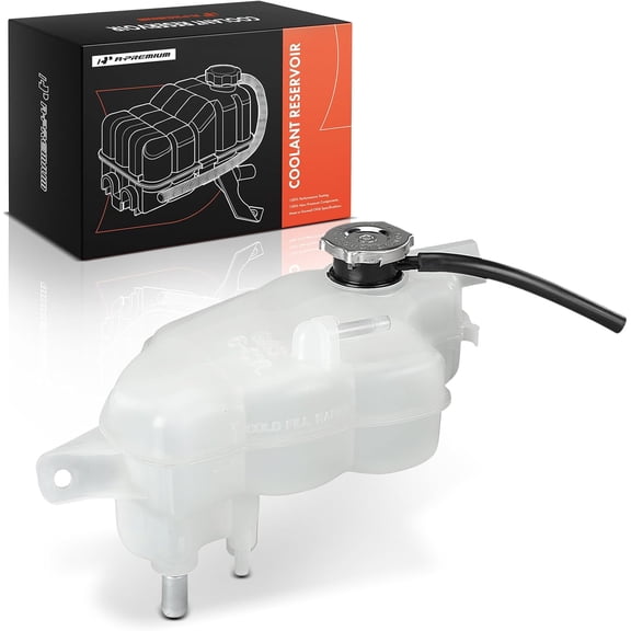 A-Premium Engine Coolant Overflow Recovery Reservoir Tank [with Cap & Hose] Compatible with Chrysler 200 2004-2006, Sebring 2007-2010 & Dodge Avenger 2008-2014 - Front Side