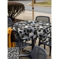 thumbnail image 5 of Outdoor Tablecloth with Umbrella Hole for Patio/Picnic/Party/Camping, Football Sports Waterproof Table Cloth Square Cover Washable, Modern Chic Classic Soccer Textured (60"x 60"), 5 of 8