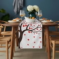 thumbnail image 2 of Love Tree Table Runner - 72 Inch Long, Kitchen Dining Table Runner Dresser Scarves, Valentine's Day Red Heart Modern Minimalist Farmhouse Decor for Coffee Tables Wedding Party Banquet, 2 of 8