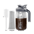 thumbnail image 3 of Cold Brew Coffee Maker 32Oz Cold Brew Pitcher with Stainless Steel Super Dense Filter for Iced Brew Coffee, Ice Tea-B, 3 of 8