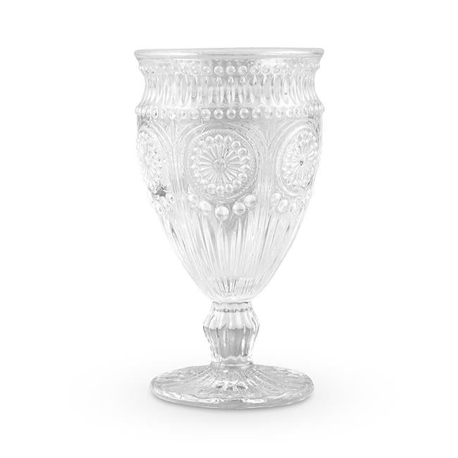 Weddingstar Vintage Inspired Pressed Glass Goblet Clear