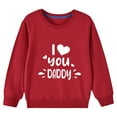 thumbnail image 3 of Iyufng Toddler Girls Sweatshirts,Graphic Cotton Crewneck Pullover Sweatshirt for Girls,Toddler Kids Boys Girls Valentine's Day Heart Print Long Sleeve Hoodless Sweatshirts,Toddler Girls Shirts Tops, 3 of 8
