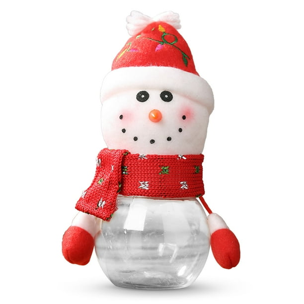 Naiovety Tarro de dulces de Navidad, botella de almacenamiento de alce, contenedor de galletas, organización de cocina de Navidad, caja de adorno de Kits de decoración para fiestas Muñeco de nieve Naiovety HA007862-02