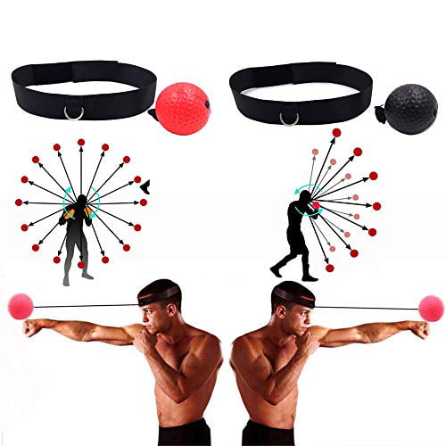 8x Boxing Reflex Ball Train At Home Equipment Gym Exercise Fight Bundle New Fun 