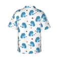 thumbnail image 6 of Wukai Cartoon Poodle Dog Men's Hawaiian Shirt Short Sleeve Casual Button Down Summer Beach Aloha Shirt Tropical Print Holiday Party, 6 of 8
