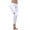 White, variant on Honeeladyy Women Workout Out Leggings Stretch Waist Button Pocket Yoga Gym Cropped Trousers Black-XXXXL