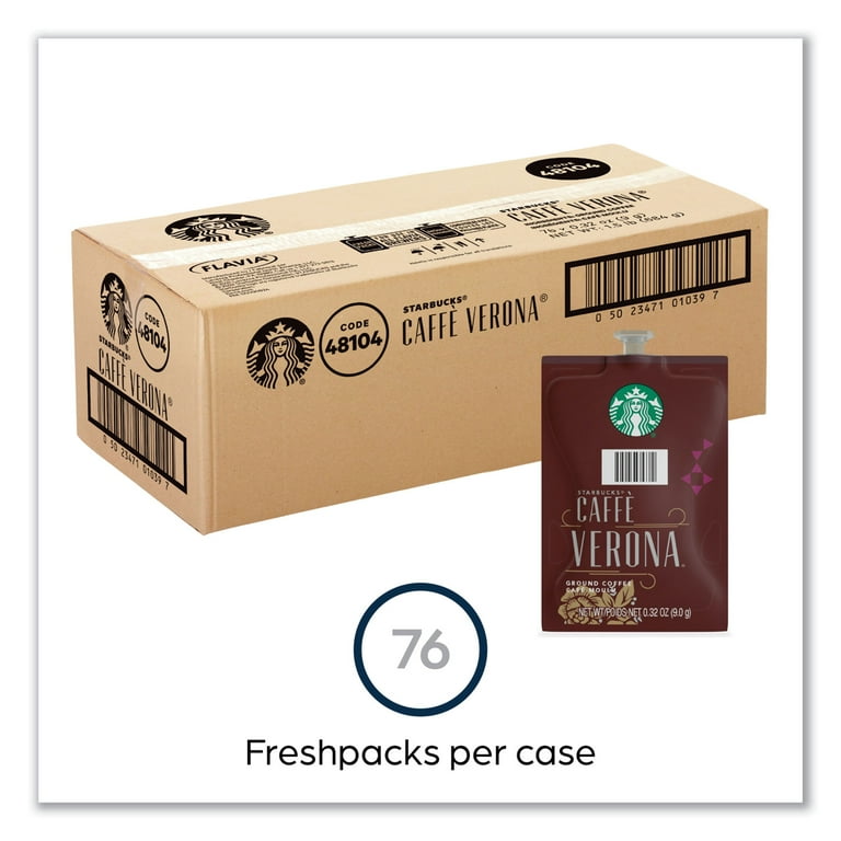 Starbucks Caffe Verona Coffee Freshpack, Caffe Verona, 0.32 oz Pouch, 76/Carton Starbucks Caffe Verona Coffee Freshpack, Caffe Verona, 0.32 oz Pouch, 76/Carton