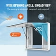 thumbnail image 3 of VEVOR Concession Window for Food Truck, 48"x36" Aluminum Alloy Service Window, Up to 85 Degrees Serving Window with 4 Sliding Windows & Awning Door & Drag Hook, for Food Truck Concession Trailer, 3 of 8